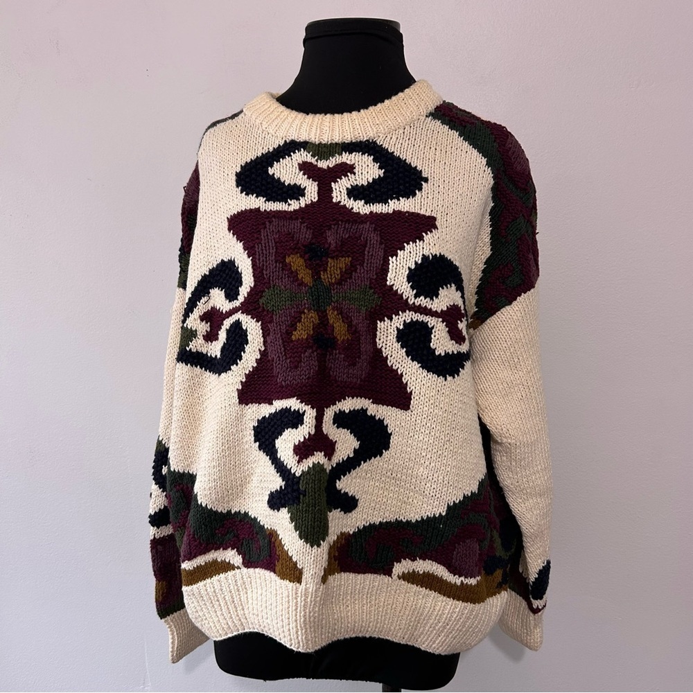 90s vintage chunky knit, sweater size medium